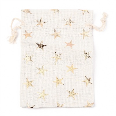 Christmas Theme Cotton Fabric Cloth Bag X-ABAG-H104-B01-1