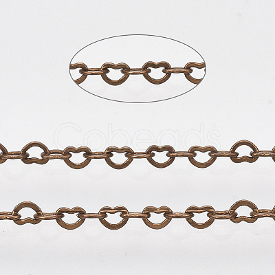 Brass Heart Link Chains CHC-T008-03R-01-1