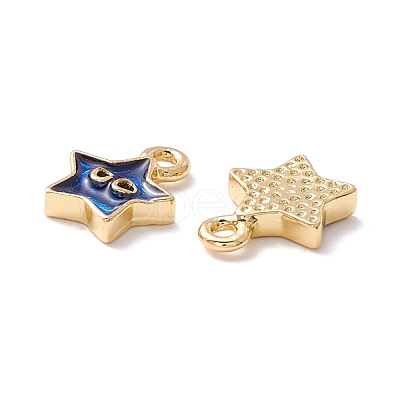 Rack Plating Eco-friendly Brass Enamel Charms KK-D073-01G-05-NR-1