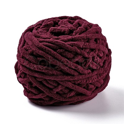 Bulky Soft Polyester Crocheting Knitting Yarn for Scarf OCOR-G009-03M-1