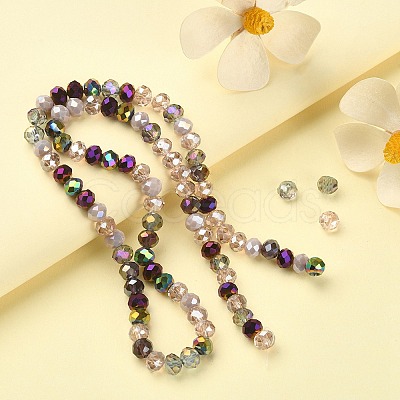 Electroplate Glass Beads Strands EGLA-YW0002-D03-1
