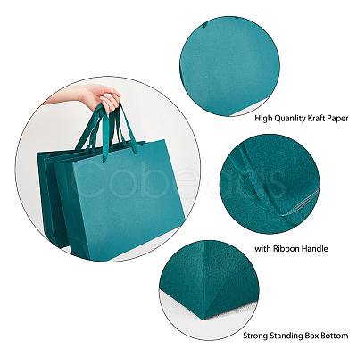 Paper Candy Gift Storage Pouches with Ribbon Handle ABAG-WH0048-05-1