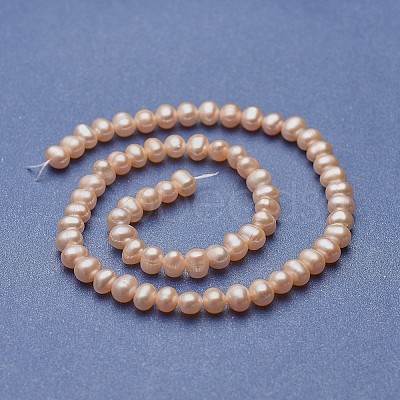 Natural Cultured Freshwater Pearl Beads Strands PEAR-P060-07-01-1