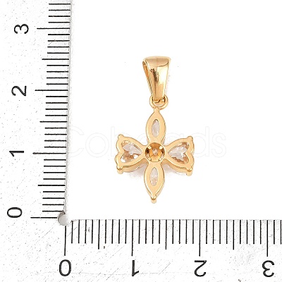 316 Surgical Stainless Steel & Clear Cubic Zirconia Pendants STAS-A137-01B-G-1