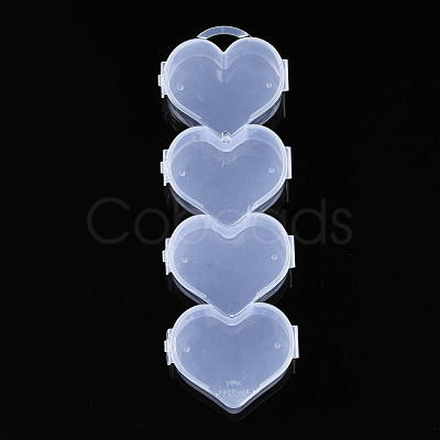 Heart Polypropylene(PP) Bead Storage Container CON-N011-030-1