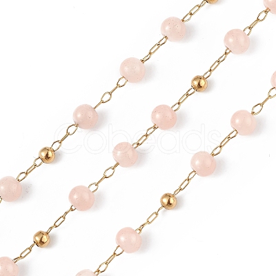 Dyed Natural Jade Round Beaded Chain CHS-C006-01B-1