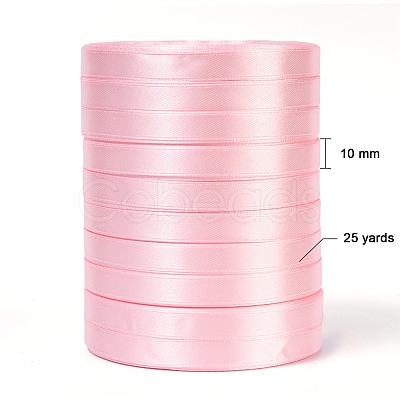 Breast Cancer Pink Awareness Ribbon Making Materials Valentines Day Gifts Boxes Packages Single Face Satin Ribbon RC10mmY004-1