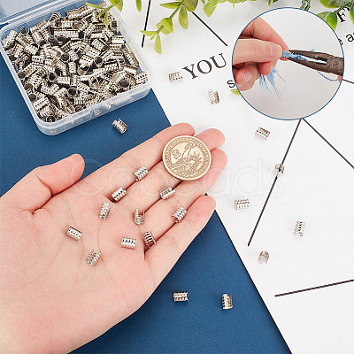 200Pcs Iron Folding Crimp Ends IFIN-GA0001-50A-1