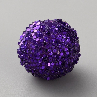 Opaque Acrylic Glitter Beads FIND-CJC0010-111A-24-1