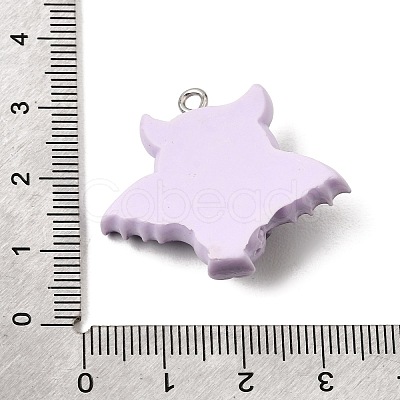 Halloween Printed Opaque Resin Pendants RE-CBAD0A2-07C-P-1