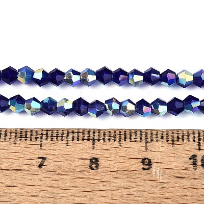 AB Color Plated Transparent Glass Beads Strands GLAA-G127-01-01Q-1