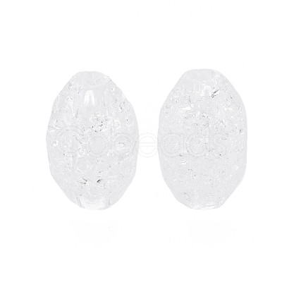 Transparent Crackle Acrylic European Beads CACR-S010-10-1