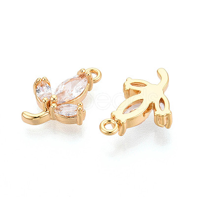 Brass Micro Pave Cubic Zirconia Pendants KK-N263-66G-1