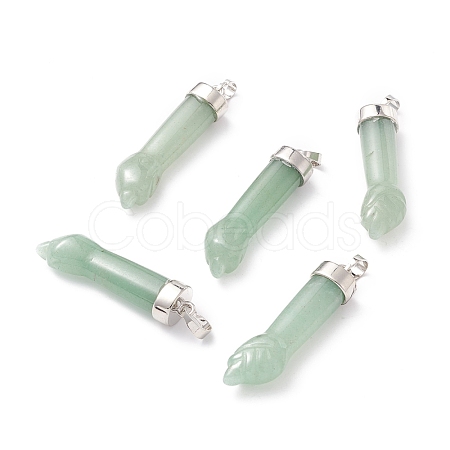 Natural Green Aventurine Pendants G-K322-01A-1