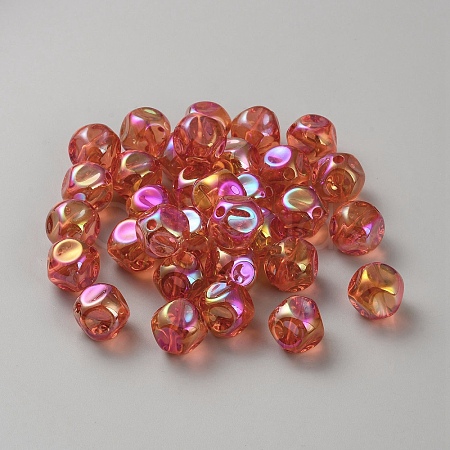 Plating Acrylic Beads OACR-WH20006-01A-1