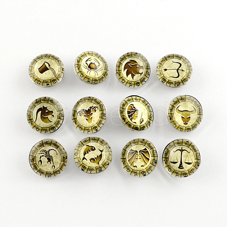 Brass Glass Jeans Buttons GLAA-S051-M-1