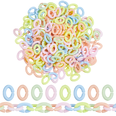 300Pcs Opaque Acrylic Quick Link Connectors FIND-SP0020-70-1