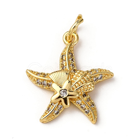 Brass Micro Pave Cubic Zirconia Pendants KK-A265-10B-01G-1