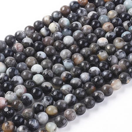 Natural Flower Amazonite Beads Strands G-L555-03-8mm-1