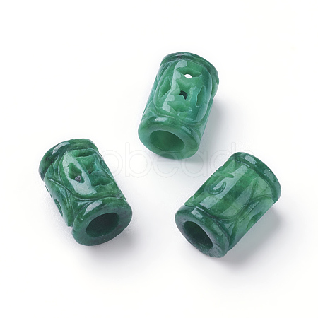 Natural Myanmar Jade/Burmese Jade European Beads G-E418-28-1