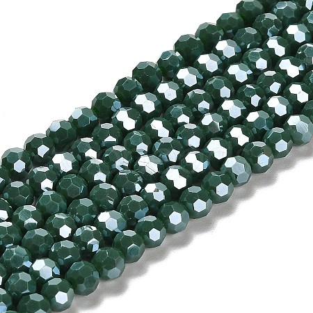 Electroplate Opaque Glass Beads Strands EGLA-A035-P6mm-A06-1