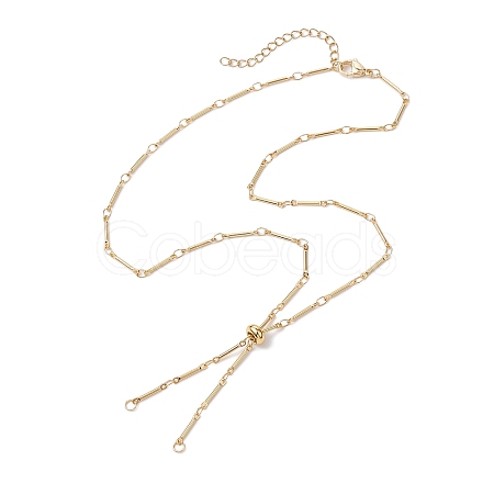 Brass Slider Necklace Makings AJEW-JB01275-01-1