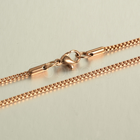 304 Stainless Steel Box Chain Necklaces Necklaces X-NJEW-L353-15-1