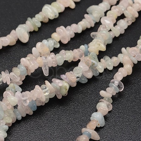 Chips Natural Colorful Morganite Beads Strands G-N0164-59-1