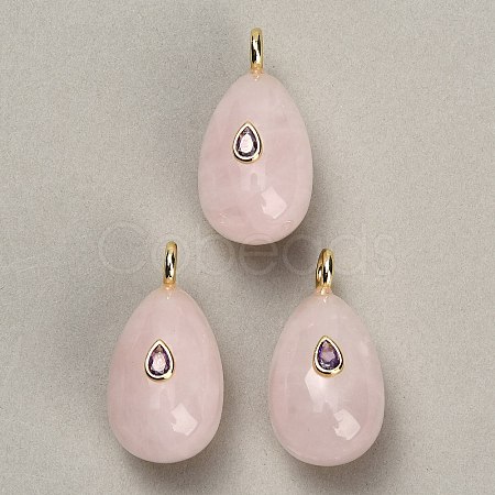 Natural Rose Quartz Pendants GG-CBA4625-02G-06-1