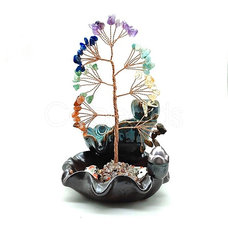 Gemstone Chips Tree Decorations AJEW-P120-A01-1