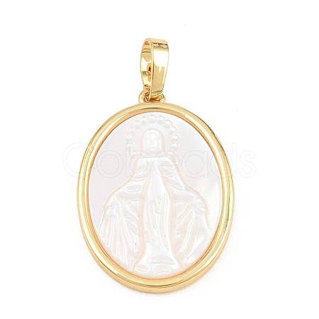 Brass with White Shell Pendants SH-CBA56CE-08G-04-1