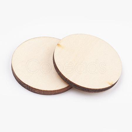 Wood Cabochons WOOD-WH0004-30mm-01-1