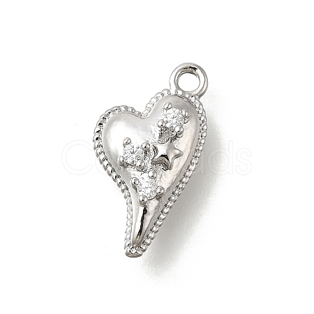 Brass Micro Pave Cubic Zirconia Pendants KK-U061-12P-1