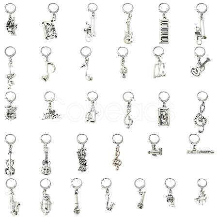 62Pcs 31 Style Alloy Locking Stitch Markers HJEW-CJ00058-1