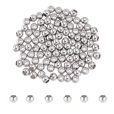 100Pcs 303 Stainless Steel European Beads STAS-NB0001-96B-1