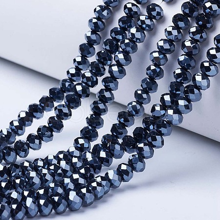 Electroplate Glass Beads Strands X1-EGLA-A034-P6mm-A18-1