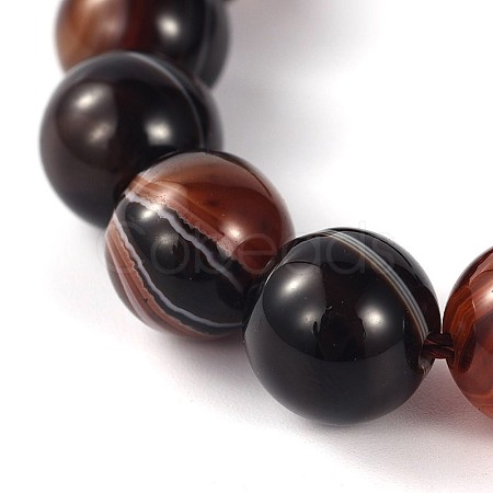 Natural Agate Round Bead Strands G-M117-10mm-01-1