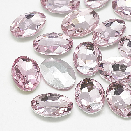 Pointed Back Glass Rhinestone Cabochons RGLA-T080-8x10mm-10-1
