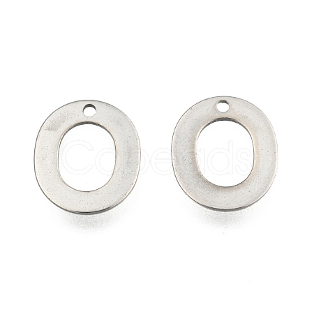 Tarnish Resistant 304 Stainless Steel Letter Charms X-STAS-O072-O-1