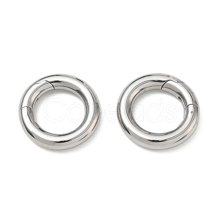 Tarnish Resistant 304 Stainless Steel Spring Gate Rings X-STAS-D070-01P-1