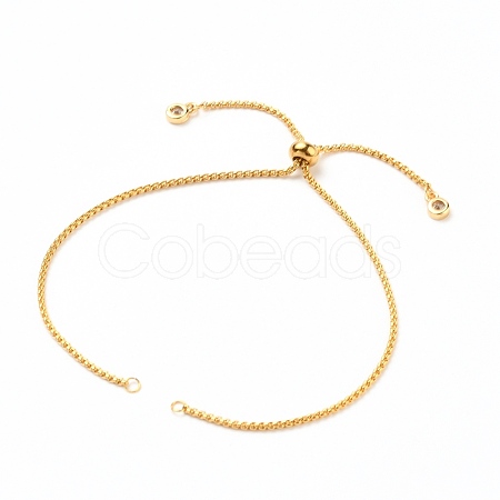 Adjustable 304 Stainless Steel Box Chain Slider Bracelet/Bolo Bracelets Making AJEW-JB00781-02-1
