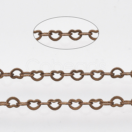 Brass Heart Link Chains CHC-T008-03R-01-1