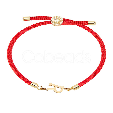 1Pc Adjustable Nylon Cord Slider Bracelets for Women BJEW-LP0001-32R-02-1