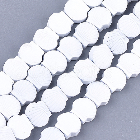 Spray Painted Non-magnetic Synthetic Hematite Beads Strands G-T116-23-16-1