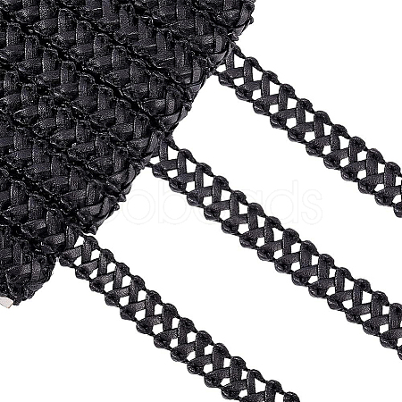 Braided PU Imitation Leather Ribbon OCOR-WH0074-88A-1