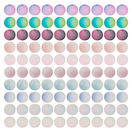 200Pcs 10 Colors Crackle Glass Beads Strands GLAA-TA0003-31D-1