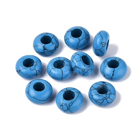 Dyed Synthetic Turquoise European Beads G-N359-17A-14-1