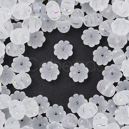 Frosted Transparent Acrylic Beads X1-OACR-P029-03B-06-1