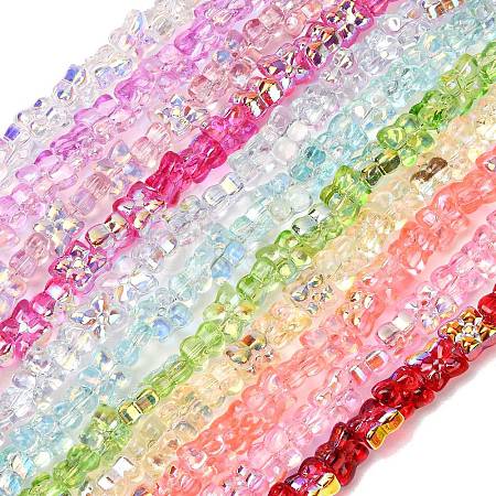 Transparent Glass Beads Strands GL-CBAAE04-02-1