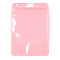 Macaron Color Plastic Yin-yang Zip Lock Bags, Resealable Bags, Self Seal Bags, Top Seal, Rectangle, Pink, 10x7.5x0.15cm, Unilateral Thickness: 2 Mil(0.05mm)